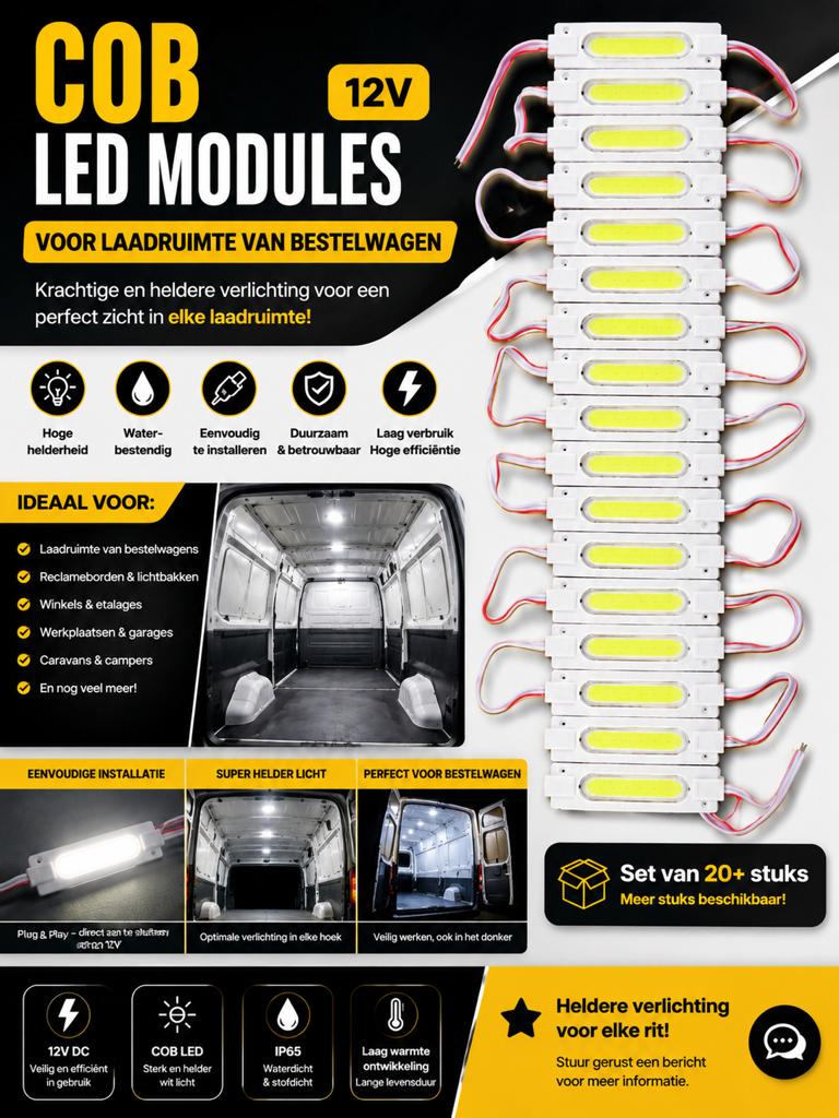Module LED étanche 12V, Autos : Divers, Accessoires de voiture, Neuf, Enlèvement ou Envoi