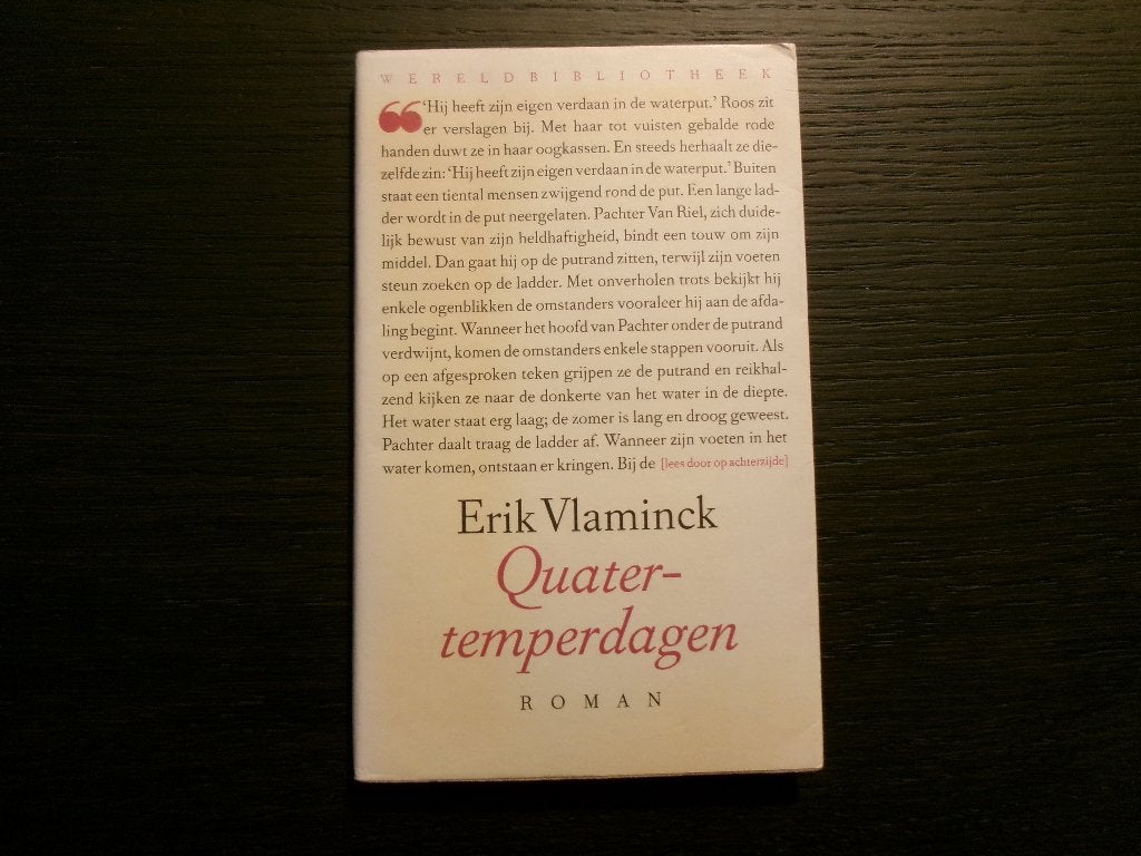 Quatertemperdagen  -Erik Vlaminck-, Ophalen of Verzenden