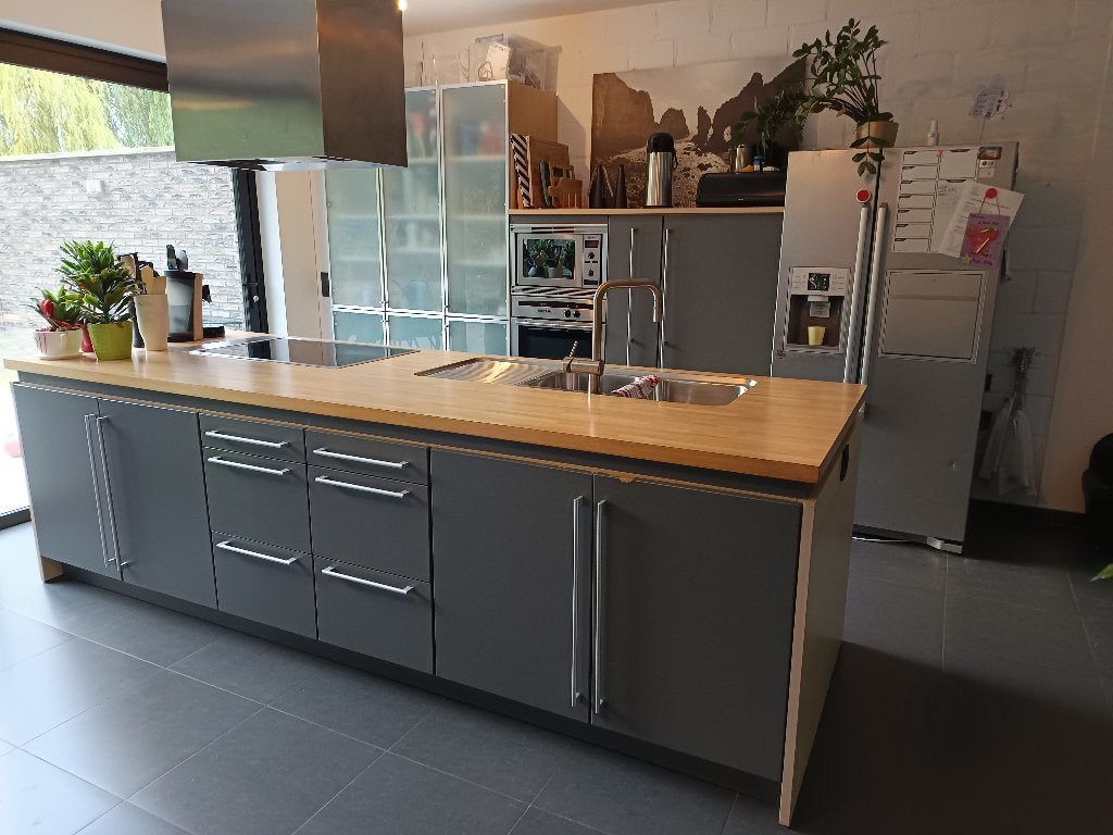 volledig werkende keuken, Synthétique, Gris, Enlèvement, Utilisé