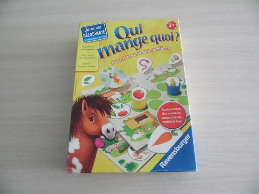 QUI MANGE QUOI ?      RAVENSBURGER, Enlèvement ou Envoi, Comme neuf, Découverte