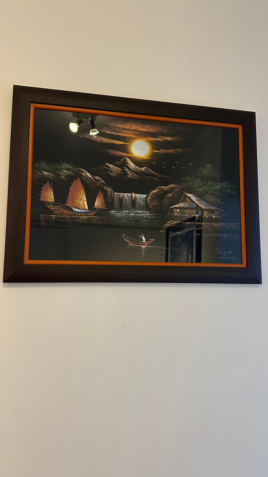 Titel: Twee decoratieve schilderijen uit Thailand, Antiquités & Art, Enlèvement