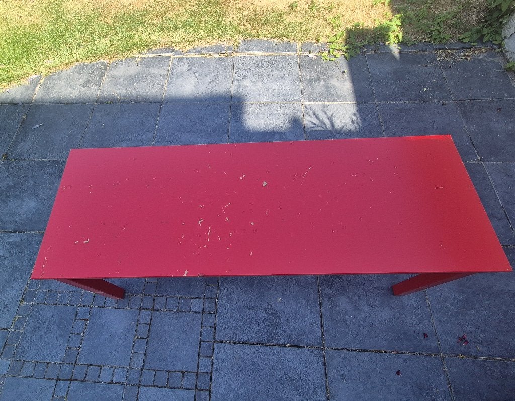 GRATUIT : Banc IKEA LACK rouge, Maison & Meubles, Chaises, Enlèvement