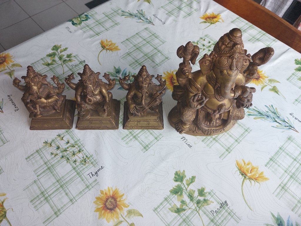 Set van 4 Ganesha's, Ophalen, Religie