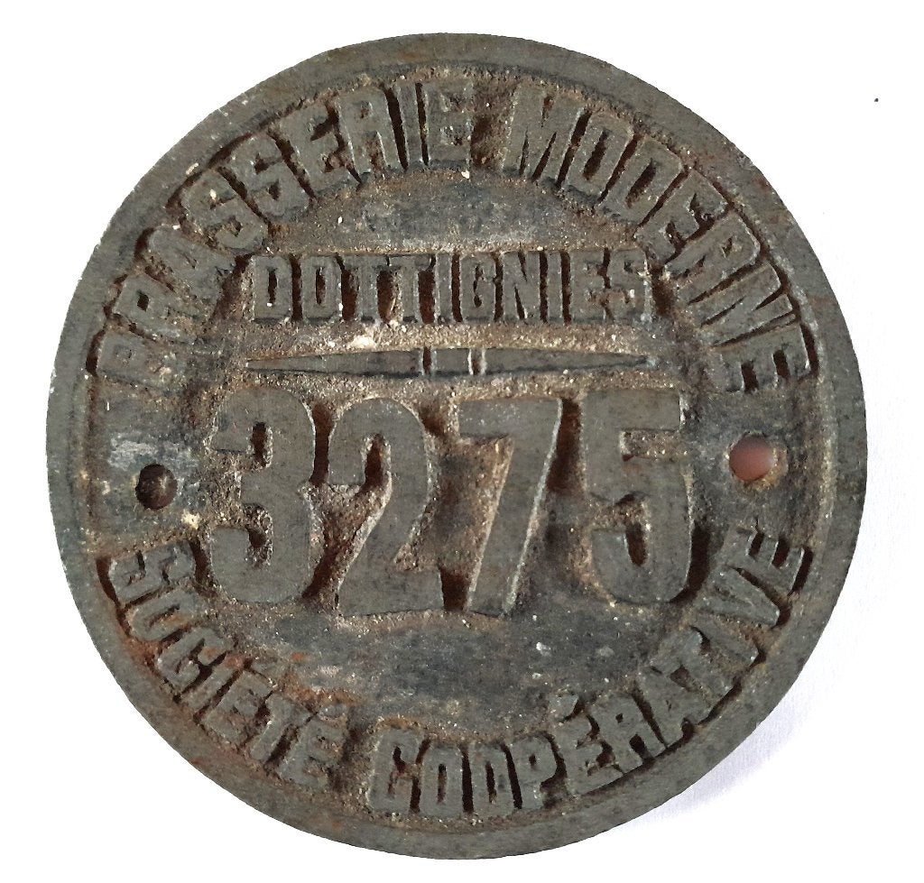 Brasserie Moderne Dottignies Plaque de fût, Collections, Envoi