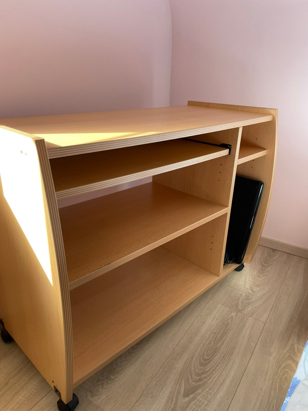 Ouder PC bureautje, Ophalen, Gebruikt, Hout, 46 cm