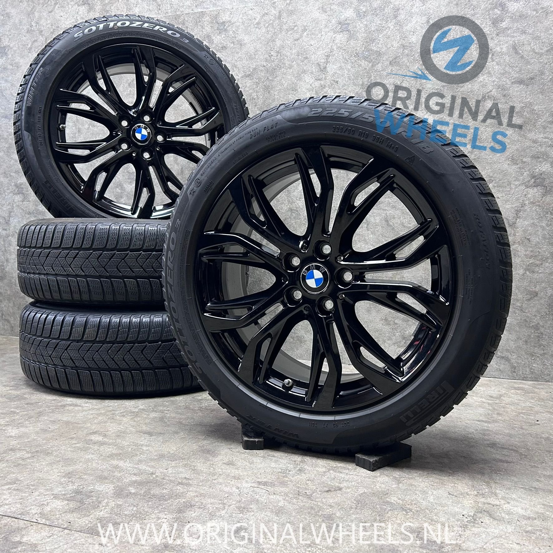 18 inch originele velgen + winterbanden BMW X1 X2 style 566, 18 inch, Gebruikt, -, -