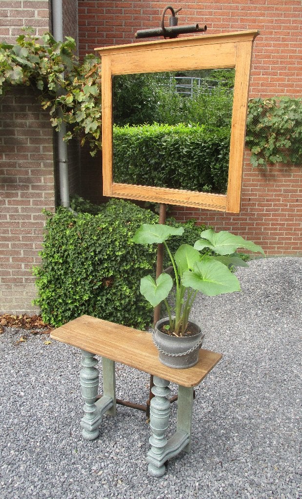 Console + spiegel . Eik, Ophalen, Gebruikt, Eikenhout