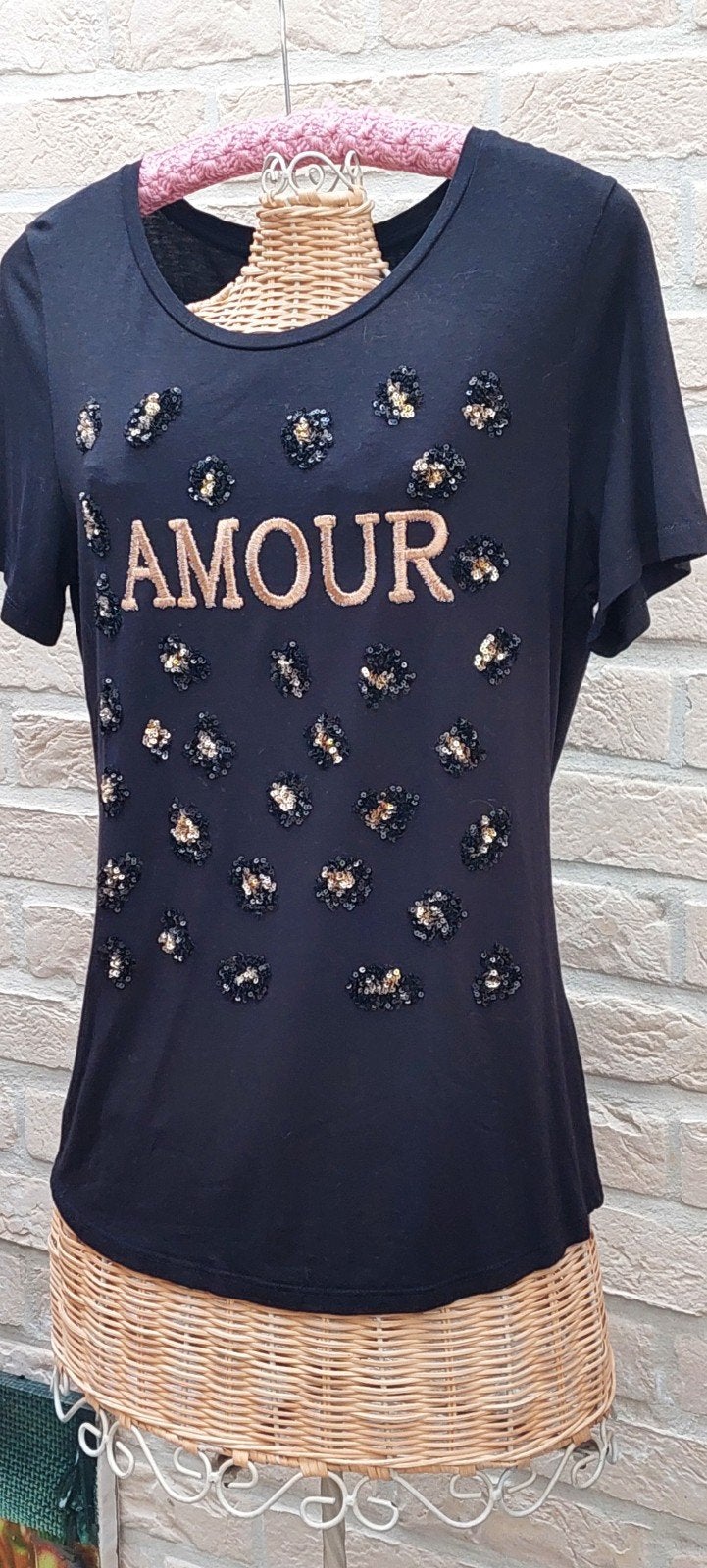 t shirt maat m geisha, Vêtements | Femmes, T-shirts, Manches courtes, Taille 38/40 (M), Comme neuf, Noir