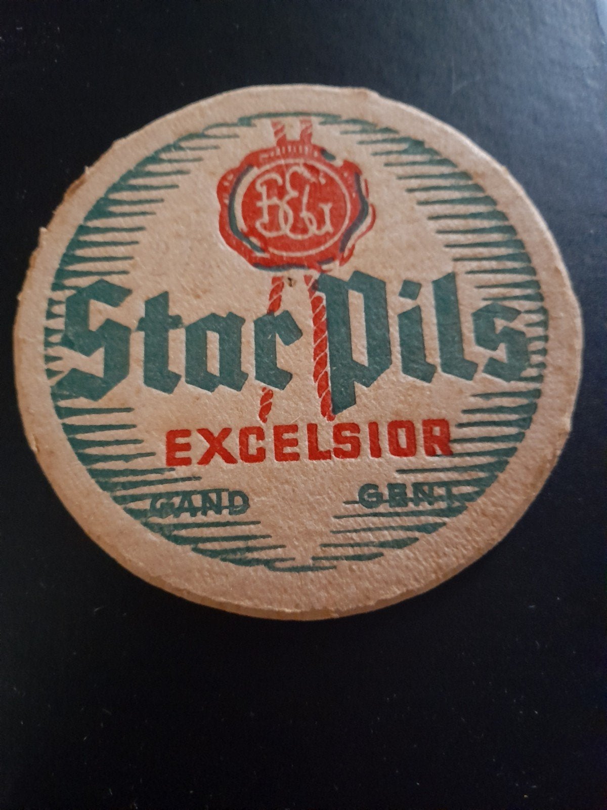 bierviltje star pils exelsior gand Gent extra dik recto-vers, Collections, Enlèvement ou Envoi