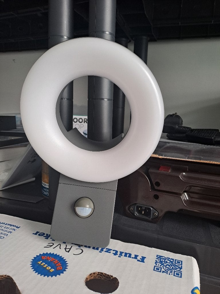 Luminaire extérieur Eglo gris taupe avec détecteur, Enlèvement, Alimentation secteur, LED, Appliques murales