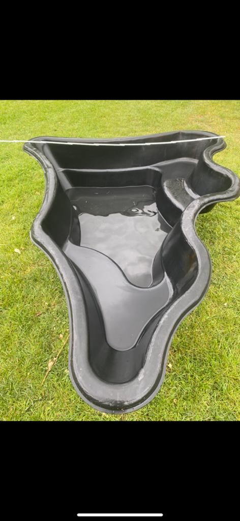Zwarte vijverbak +-185cm x +-155cm, Tuin en Terras, Vijvers, Ophalen, Gebruikt
