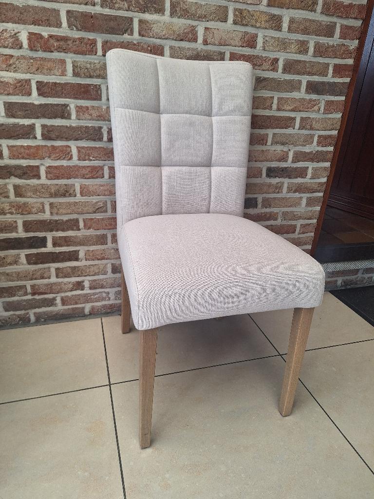 5 stoelen stof beige, Huis en Inrichting, Stoelen, Ophalen, Gebruikt, Overige kleuren, Stof