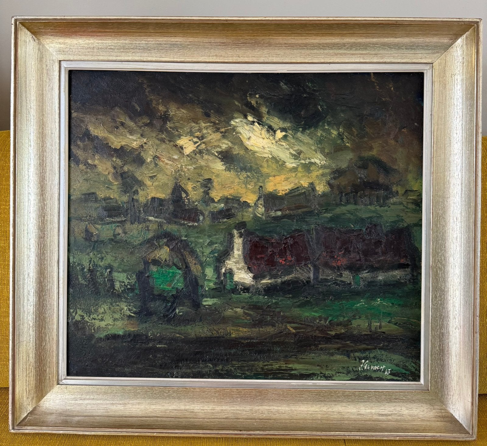 Landschap van Fernand Gevaert uit 1963, Antiek en Kunst, Kunst | Schilderijen | Klassiek, Ophalen, Landschap