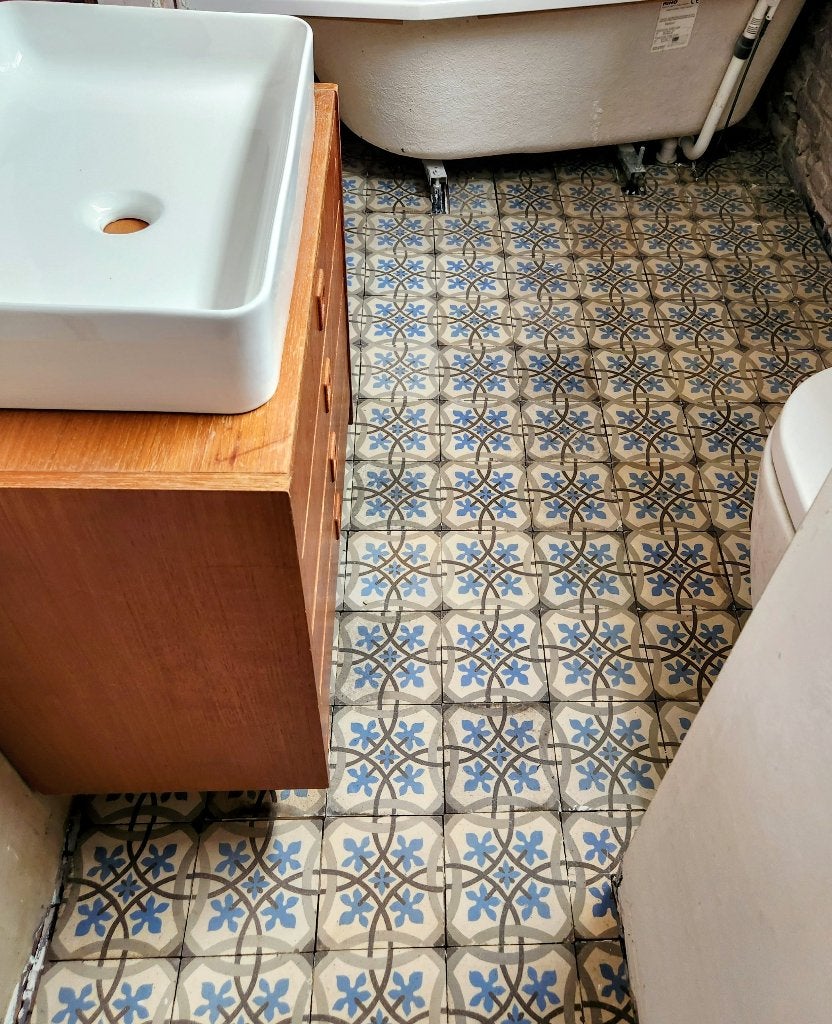 Propere vintage cementtegels, Ophalen, Overige materialen, Gebruikt, Minder dan 5 m²