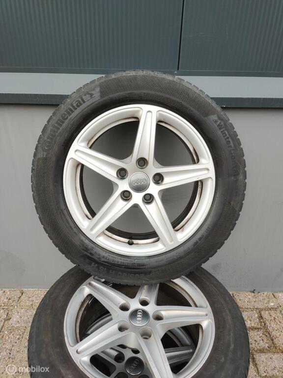 Banden: Audi Winterbanden 205/60 R16 H 92 H Continental04925, Gebruikt, Ophalen of Verzenden