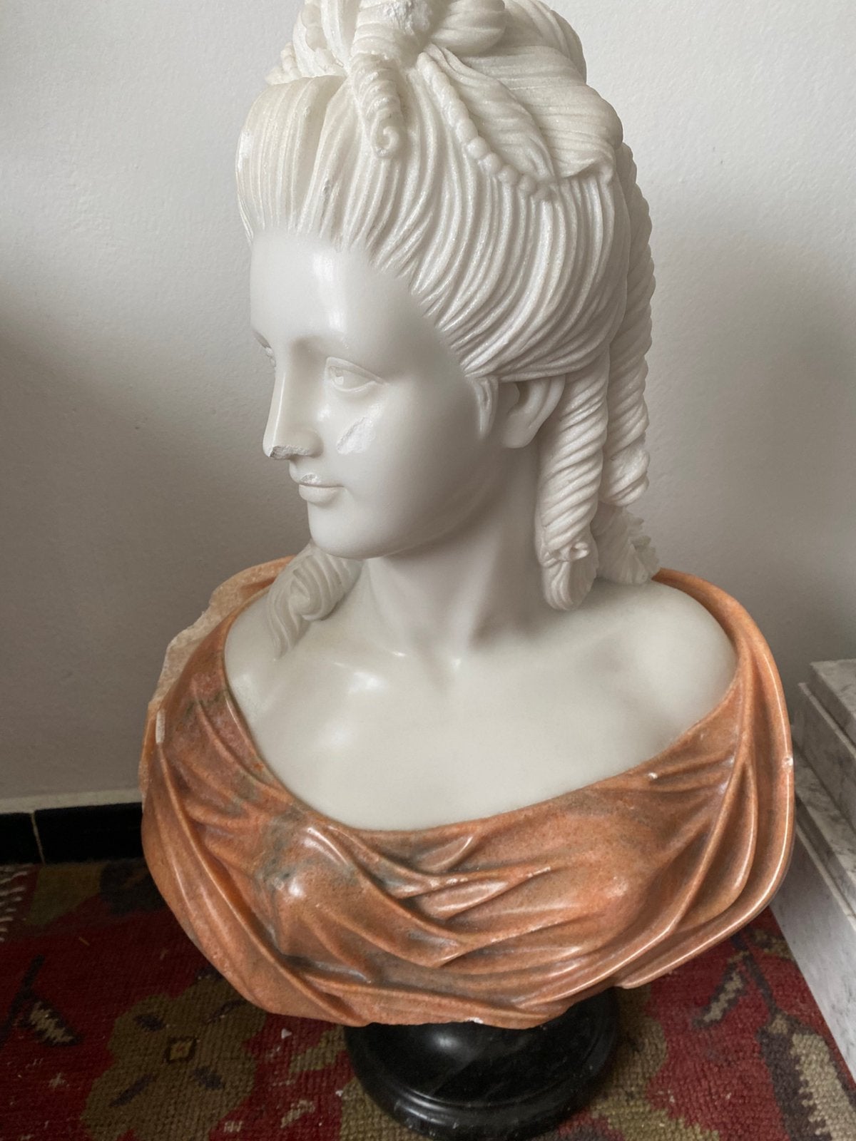Marie Antoinete  of Diana borstbeeld carrara marmer, Antiek en Kunst, Kunst | Beelden en Houtsnijwerken, Ophalen, Beeld