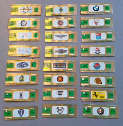 serie complète 24 bagues cigare thème marque de voiture, Enlèvement ou Envoi, Utilisé, Bagues de cigare
