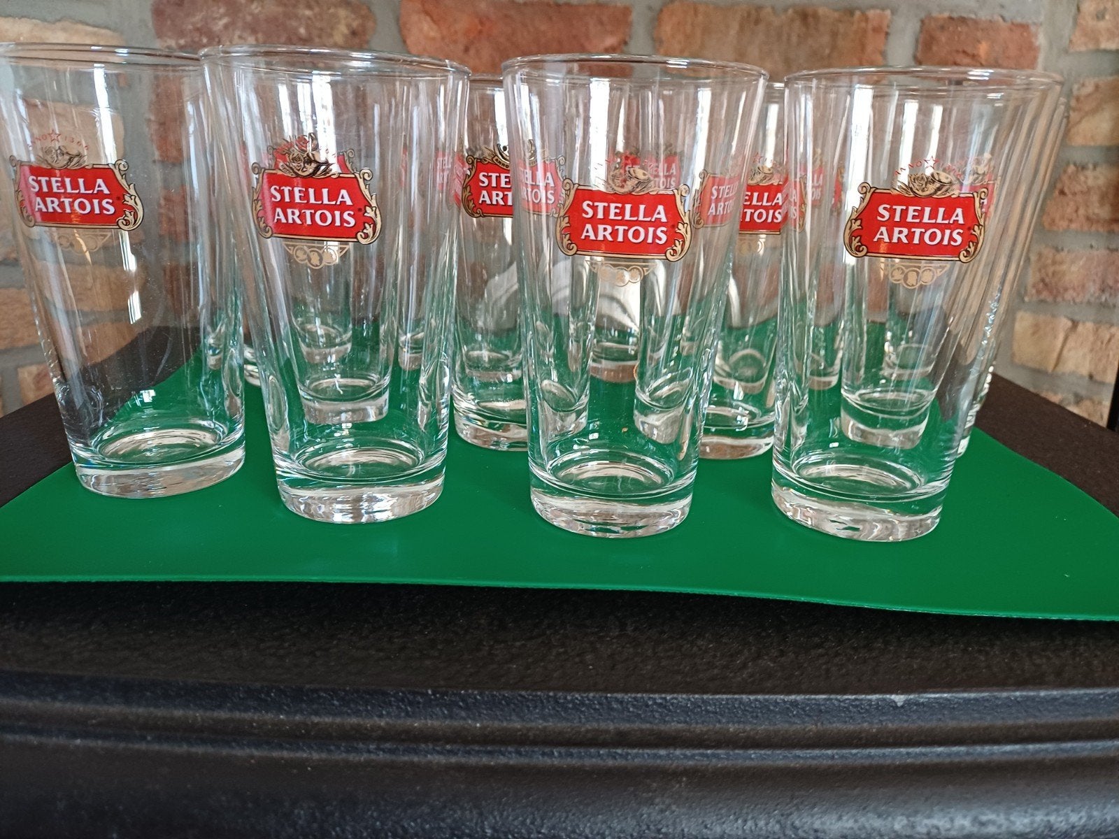 Stella artois boerkes 25 cl met rood embleem, Enlèvement, Stella Artois