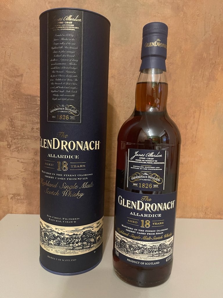 Glendronach 18 Allardice 0,7l Single Malt Oloroso Sherry 46%, Collections, Envoi