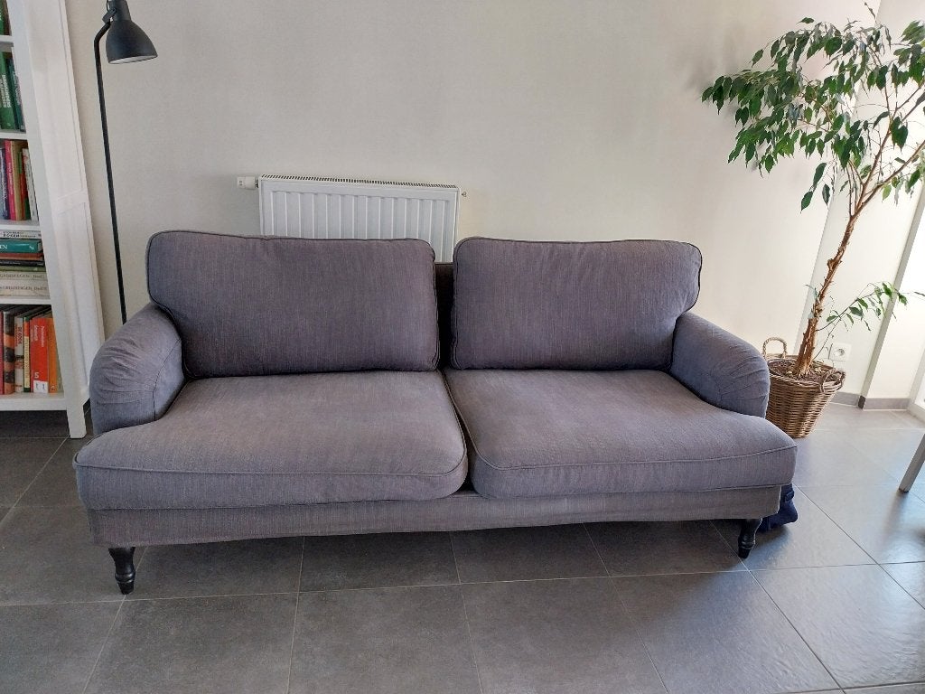 sofa, zitbank, Maison & Meubles, Canapés | Salons, Trois personnes, 100 à 125 cm, Grijze stof, goede staat, geen schade, niet verkleurd.