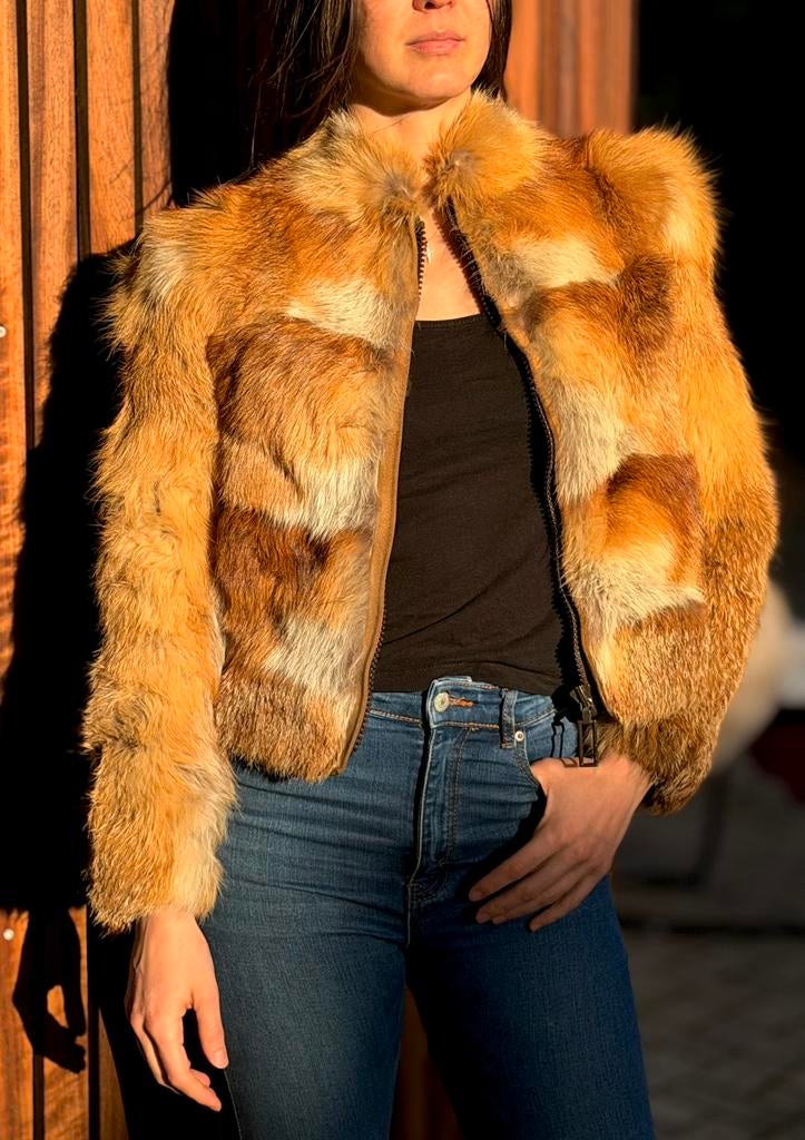 Luxe korte jas van echte vossenbont red fox maat S, Vêtements | Femmes, Vestes | Hiver, Taille 36 (S), Rouge, Enlèvement ou Envoi
