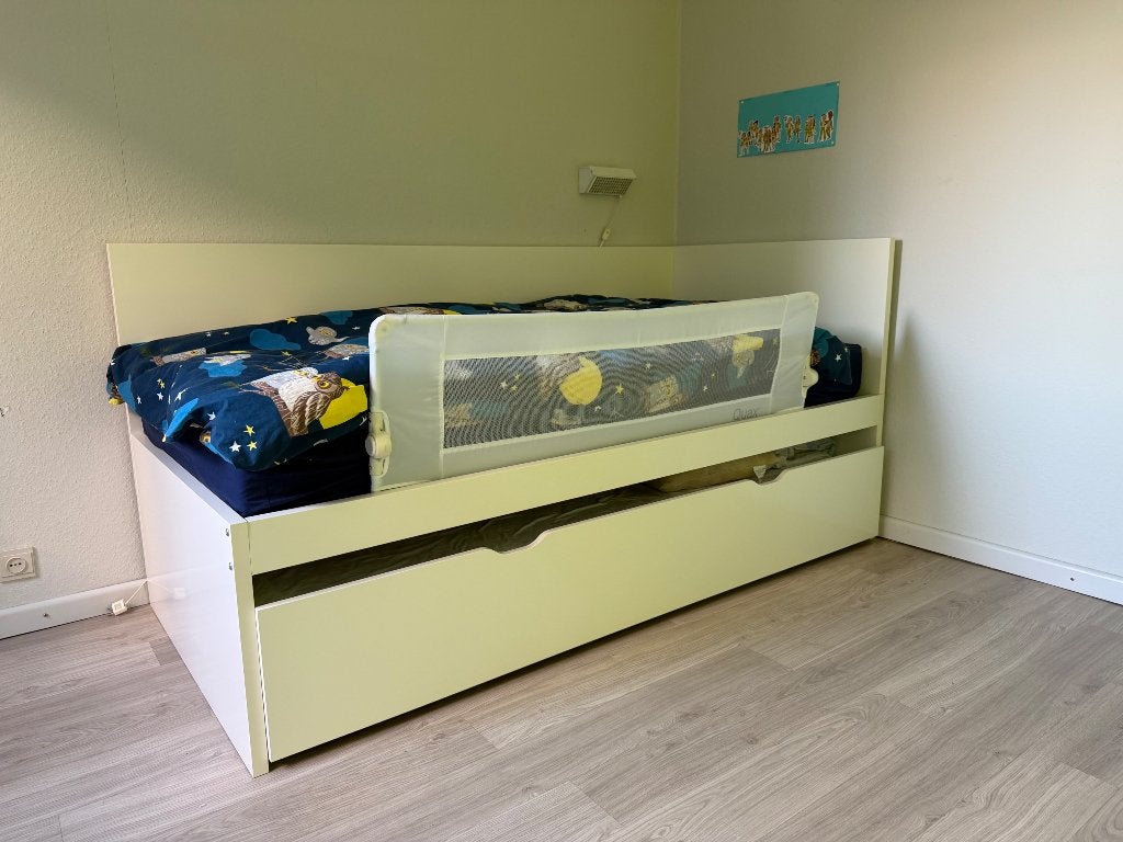 Bed met bedlade, Kinderen en Baby's, Ophalen, Zo goed als nieuw, 180 cm of meer, 85 tot 100 cm