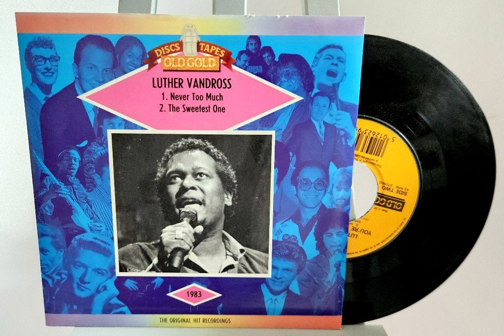 7" Single - Luther VANDROSS ‎– Never Too Much, R&B et Soul, 7 inch, Utilisé, Autres types