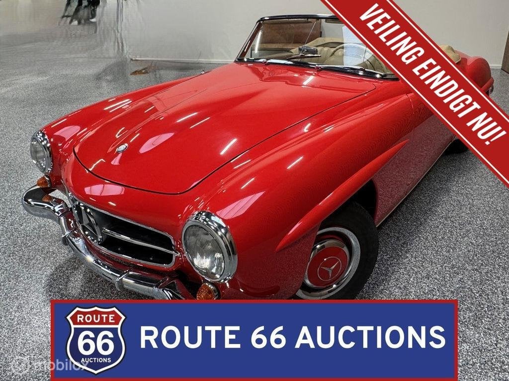 Mercedes-Benz 190 SL | 1961 | Route 66 Auctions, Auto's, Zwart, Mercedes-Benz, Bedrijf, Handgeschakeld
