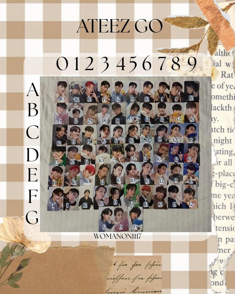 Ateez photocard set, Cd's en Dvd's, Cd's | Pop, Zo goed als nieuw, Verzenden