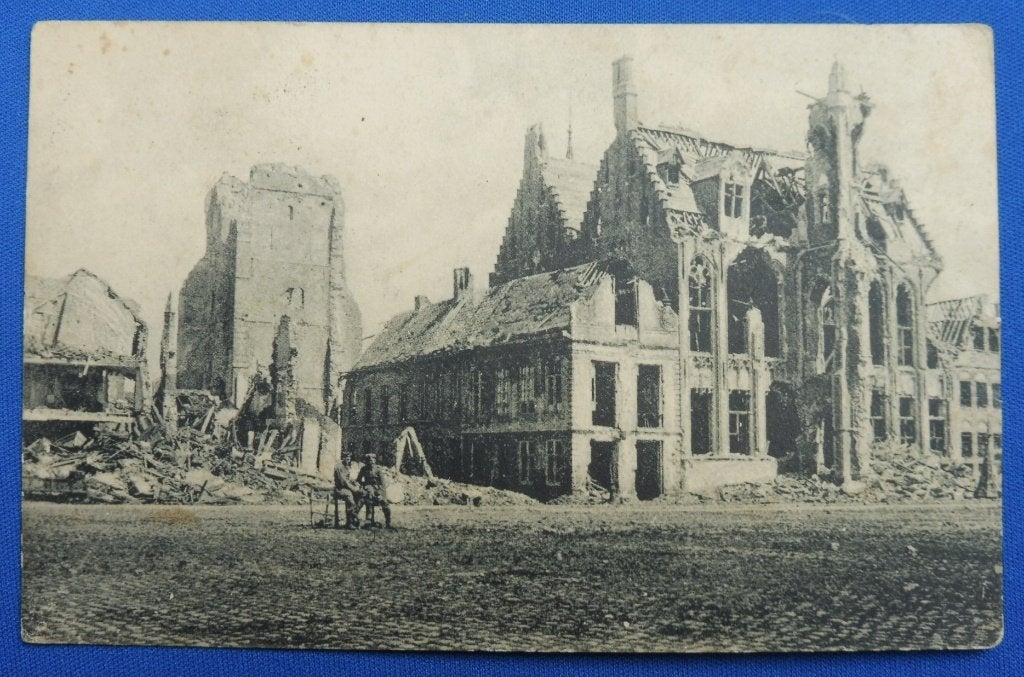 WO1 Duitse Feldpost Ruïnes Diksmuide 6. Bayerische Res-Div., Verzenden, Landmacht, Overige typen