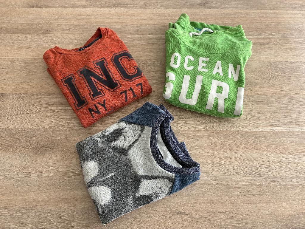 Drie merkjes jongenstruitjes (maat 110-116, 5-6j), Kinderen en Baby's, Ophalen, Gebruikt, Trui of Vest, Sevenoneseven