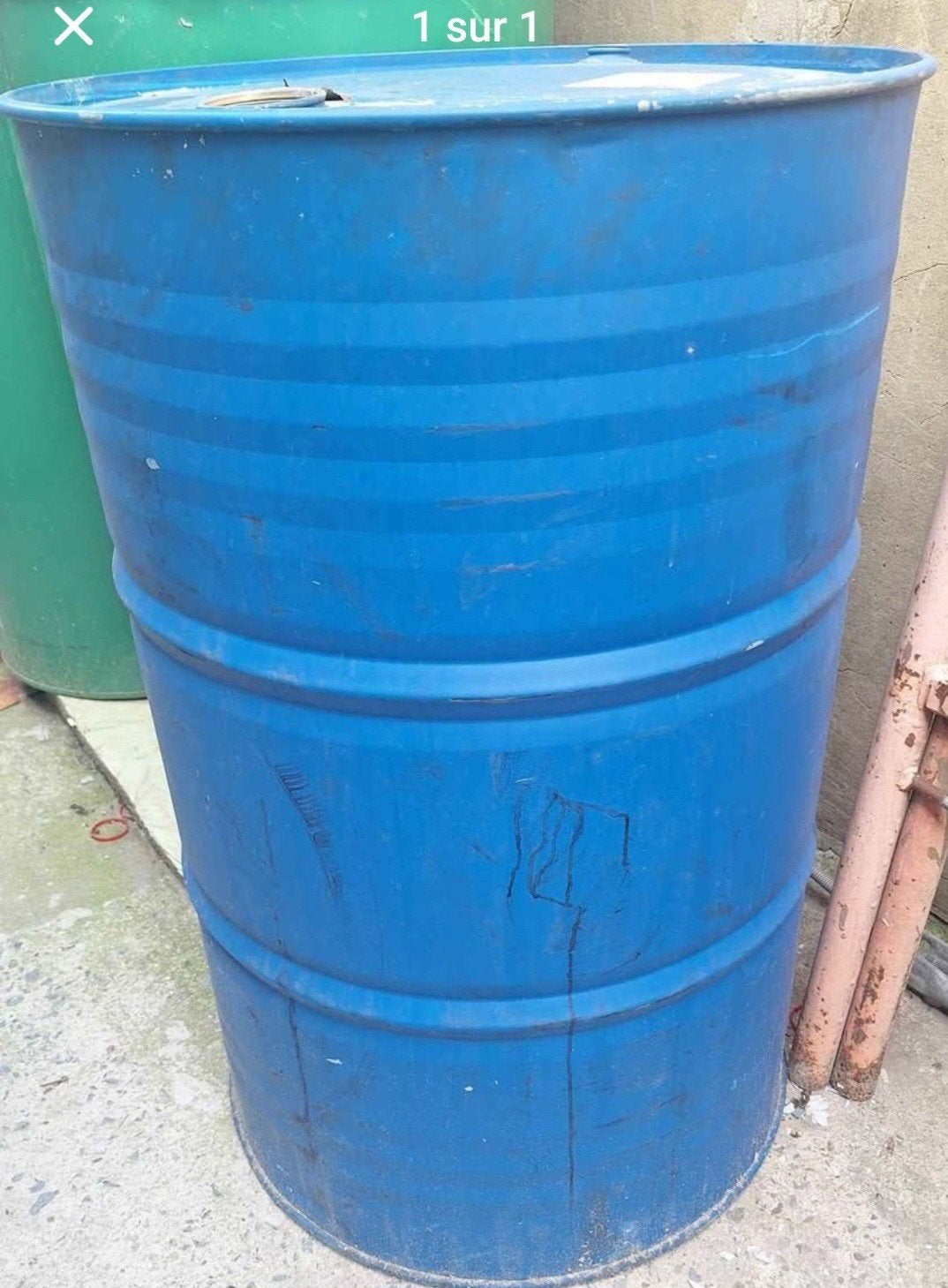 tonneau métal 220l vide, Jardin & Terrasse, Paniers de feu, Enlèvement ou Envoi