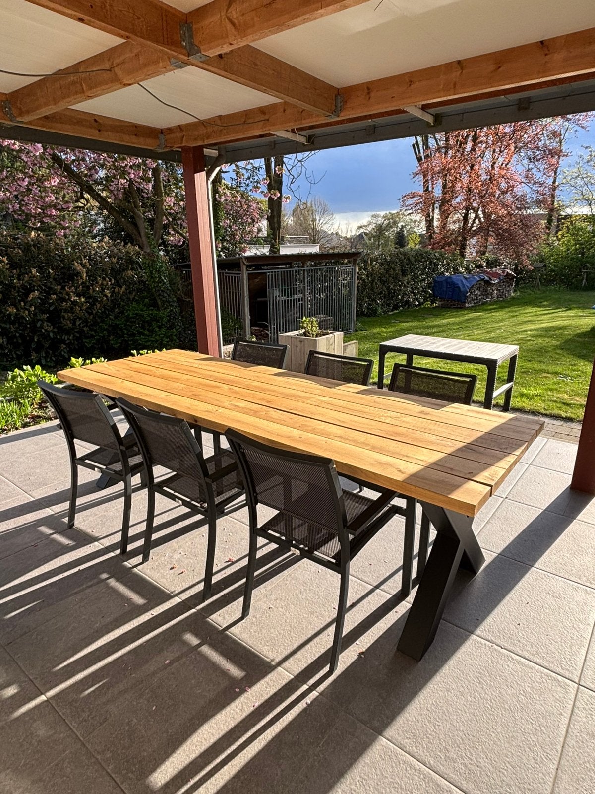 Tuintafel 260cm - massieve eik, Tuin en Terras, Ophalen, Nieuw, Rechthoekig, Hout