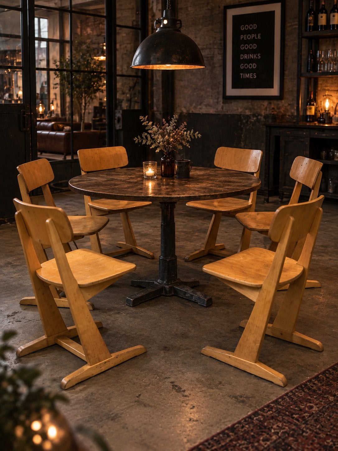Casala vintage houten stoelen – set van 6, Enlèvement, Comme neuf, Bois