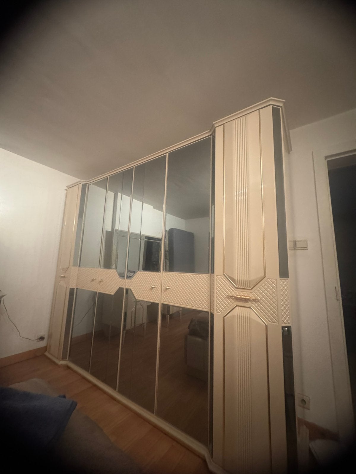 Grand Dressing Armoire miroir bricoleur récupération planche, Enlèvement, Comme neuf, Avec porte(s)