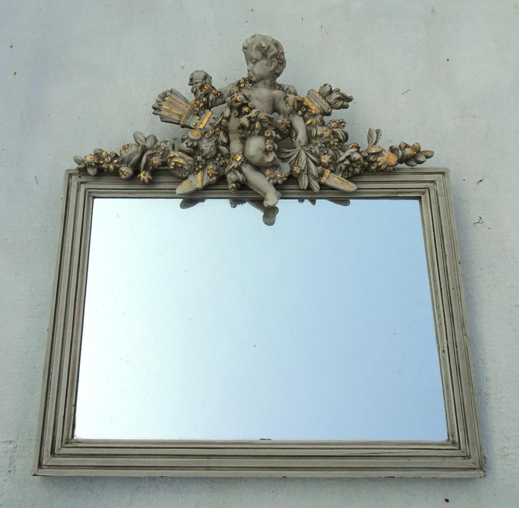 BAROK ROCOCCO ENGEL SPIEGEL ROMANTIEK VINTAGE, Antiek en Kunst, Ophalen