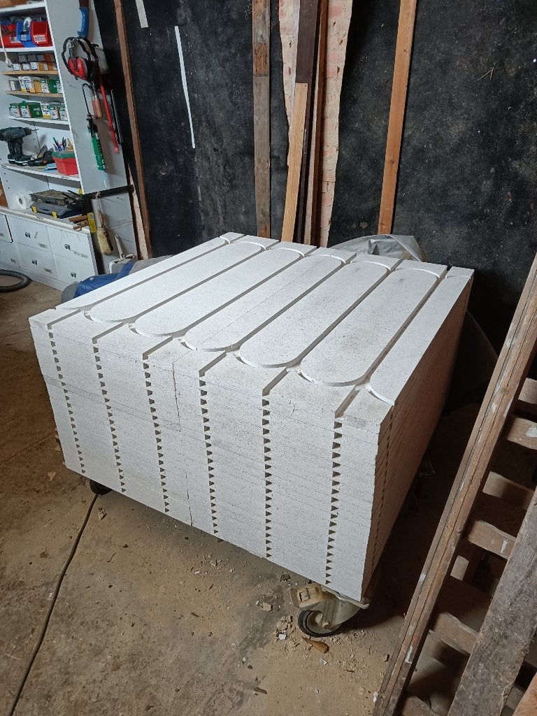 Fermacell Therm25 1000x500x25mm Vloerverwarmingselement € 21, Neuf, Isolation de sol, 10 à 15 m², Enlèvement