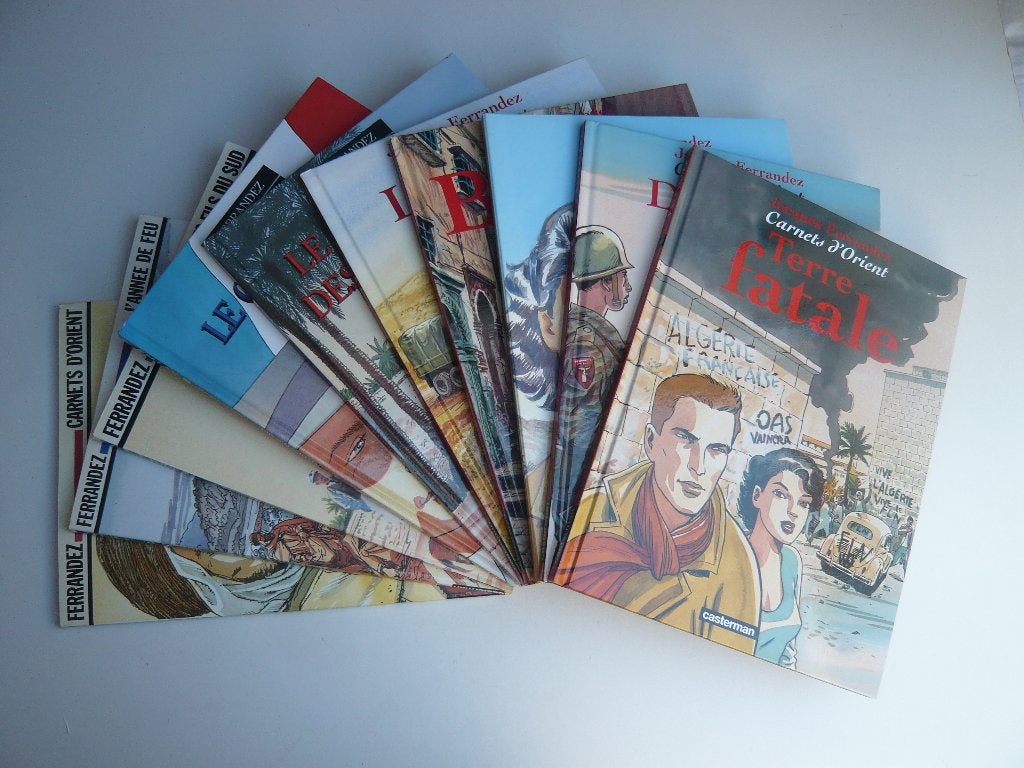 Bd CARNETS D'ORIENT 1 à 10 (EO ttbe) avec dédicace et carnet, Gelezen, "FERRANDEZ", Complete serie of reeks, Ophalen of Verzenden