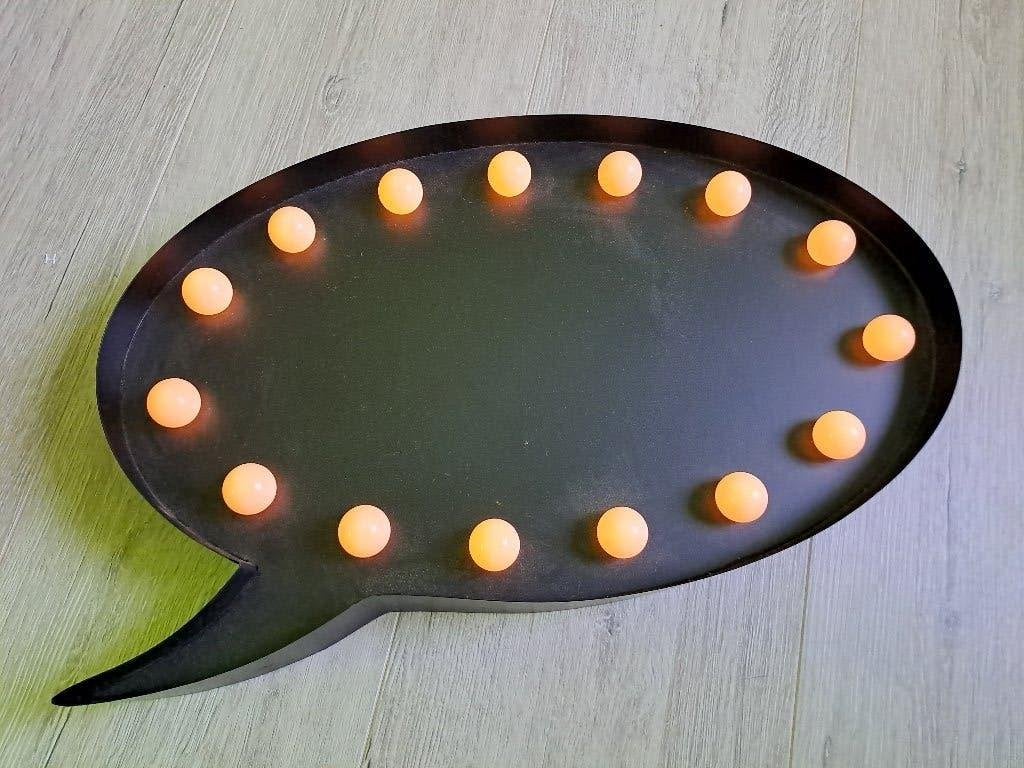 Magneetbord deco met lampjes, Enlèvement, Comme neuf, Tableau magnétique