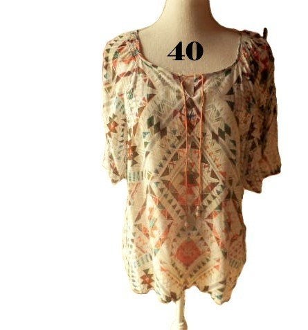 ( 66 )-blouse femme t.40 colorée, Enlèvement ou Envoi, Comme neuf, Taille 38/40 (M), Multicolore