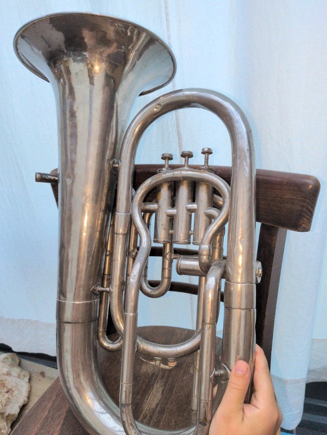 Antieke Mahillon  bariton Euphonium 19-20e + mondstuk, Muziek en Instrumenten, Ophalen of Verzenden