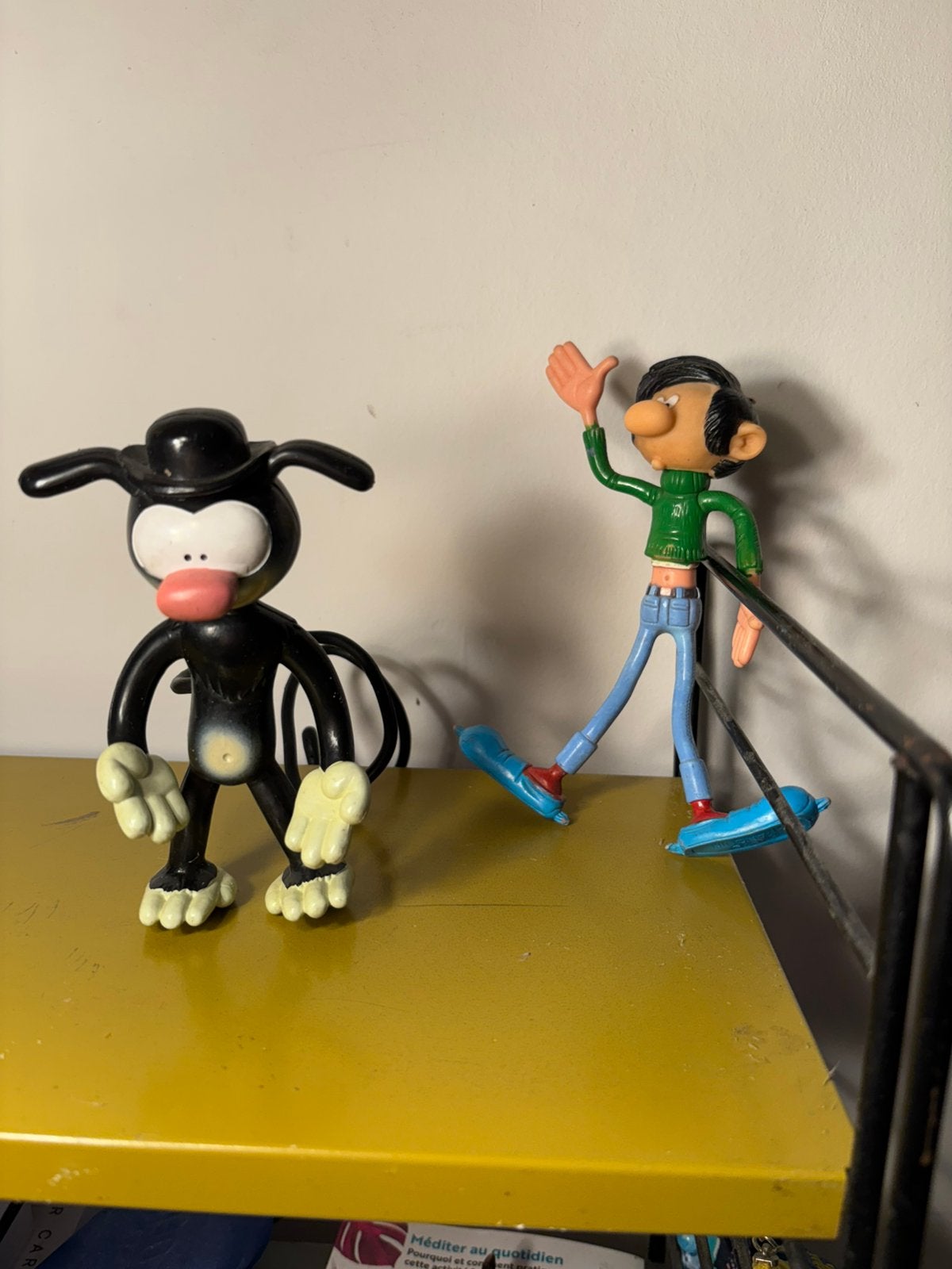 Figurines vintage Marsupilami noir et gaston lagaffe, Collections, Enlèvement ou Envoi, Comme neuf