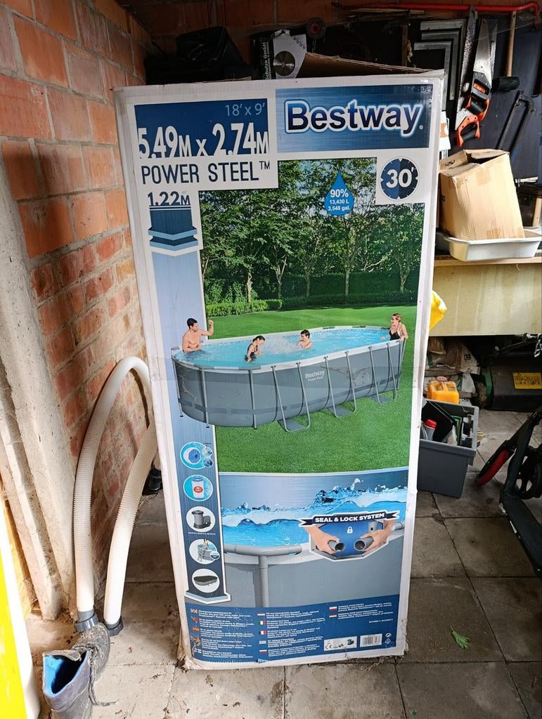 Zwembad, Tuin en Terras, Zo goed als nieuw, Ovaal, Ophalen, 120 cm of meer