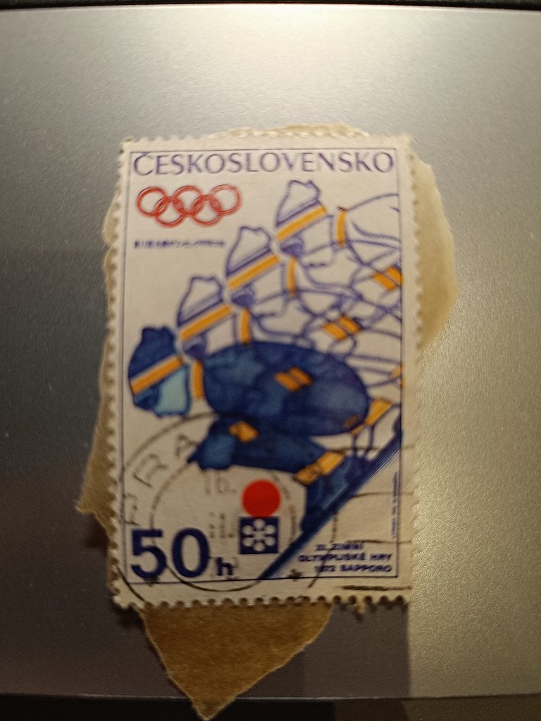 Tsjechoslowaakse postzegel - Sapporo 1972, Ophalen of Verzenden, Overige landen, Gestempeld