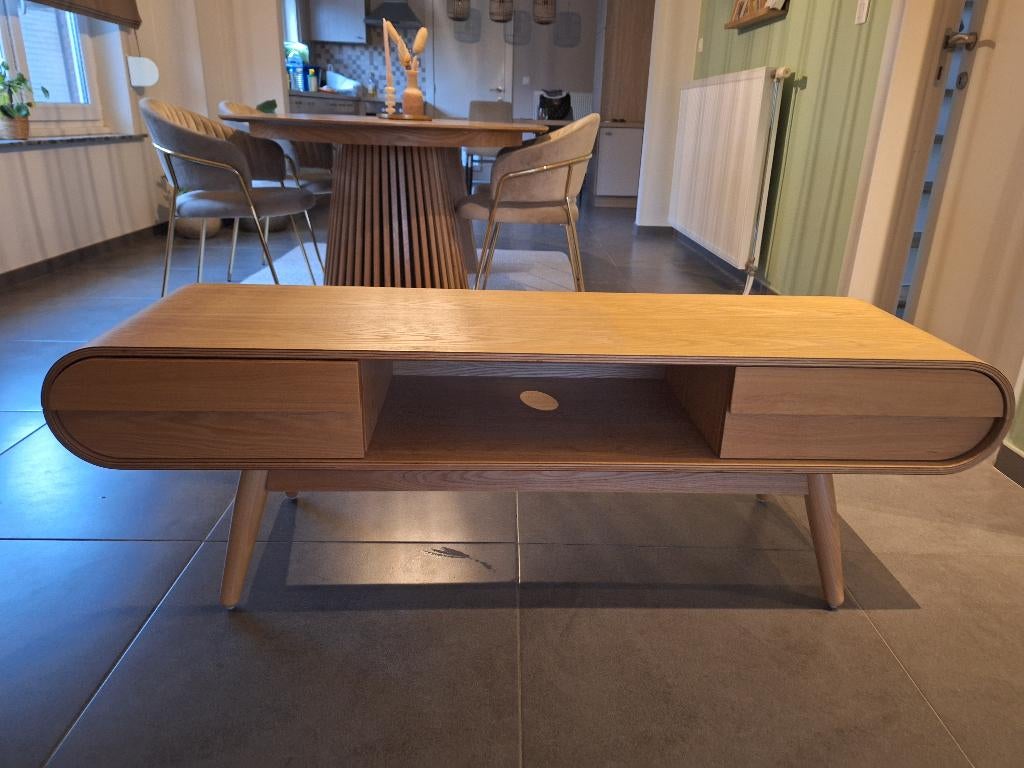 Design TV meubel "Baltik" van Miliboo Scandinavische stijl, Huis en Inrichting, Ophalen, 100 tot 150 cm, Scandinavisch, Zo goed als nieuw