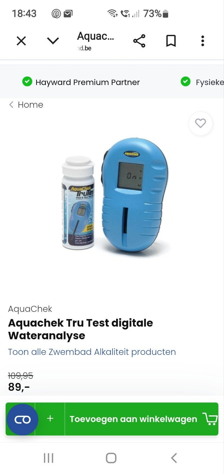 DIGITALE ZWEMBADWATERTESTER 40% KORTING, Divers, Divers Autre, Enlèvement