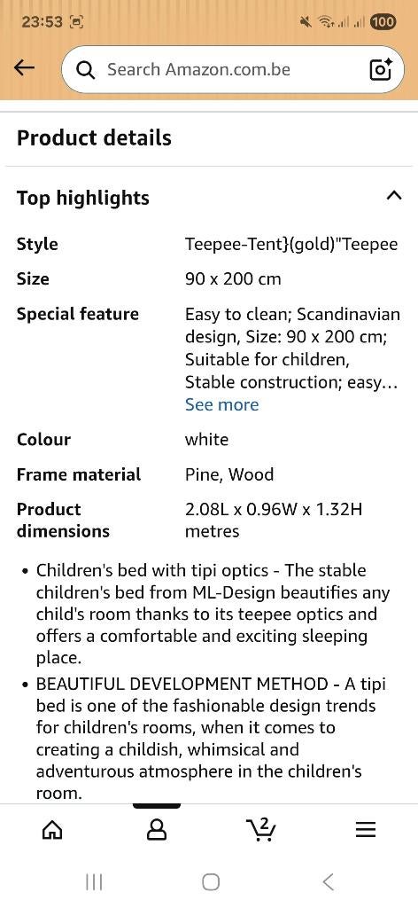 Lit enfant, Sommier à lattes, Enlèvement, 180 cm ou plus, 85 à 100 cm