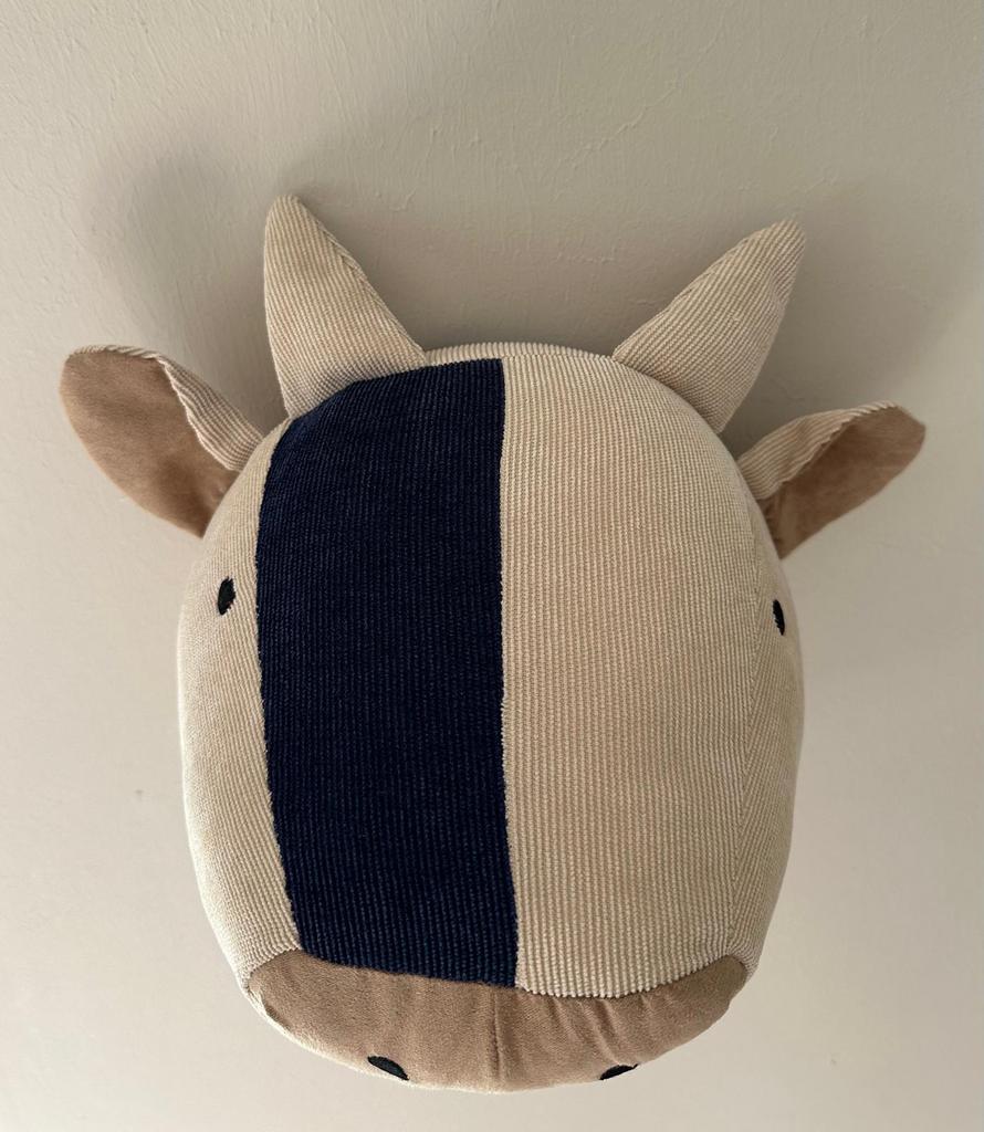 Dierenkop ‘koe’ wanddecoratie -  kinderkamer, Ophalen, Nieuw, Wanddecoratie