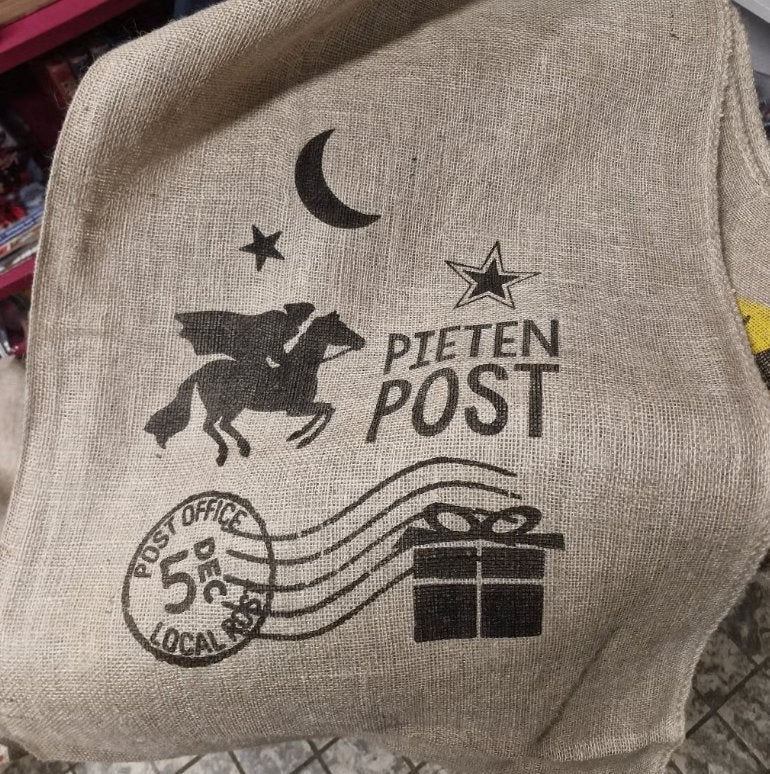 Grand sac de Saint-Clas/Sac en jute - Pieten Post