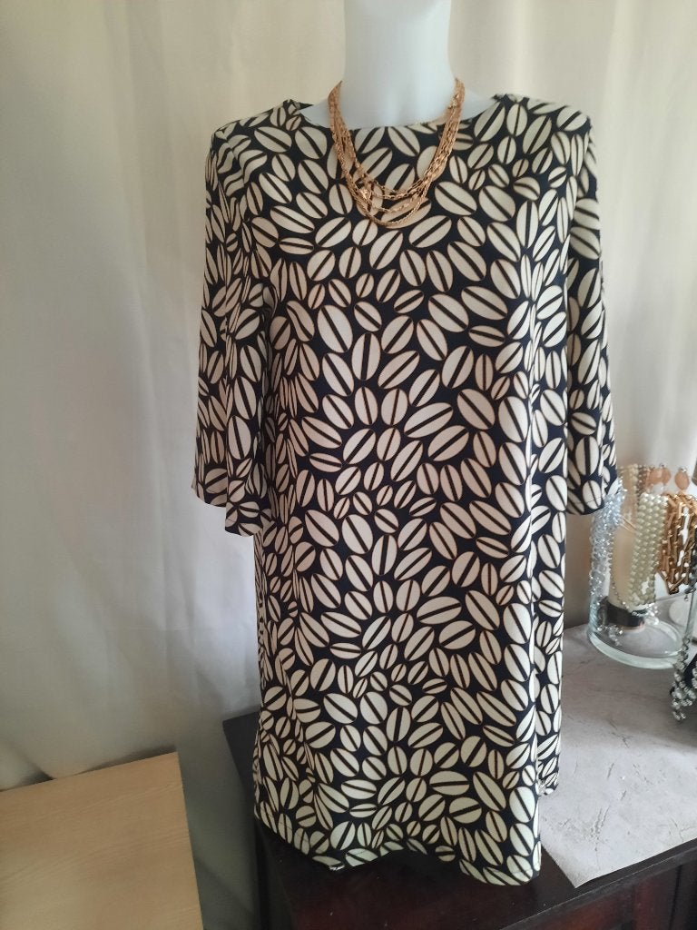 Leuk kleedje met print Amélie&Amélie M, Maat 38/40 (M), Ophalen of Verzenden, Zo goed als nieuw, Knielengte